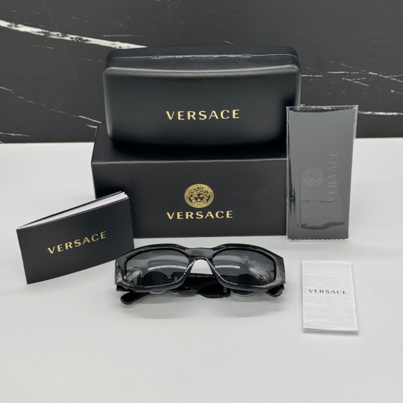 NEW MOD 4361 5422/87 VERSACE WOMEN SUNGLASSES VE4361 5422/87 BLACK VE4361 542287 - Picture 12 of 12